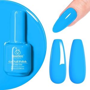 Beetles Yellow Gel Polish – Lemon Chiffon 15ML/0.51Fl Oz, Pastel Yellow Gel Nail Polish, Soak Off UV LED Lamp Nails Art, Long-Lasting Manicure Salon DIY Home Bright Summer Nails(D – Creme Blue | Aquarius Blue)