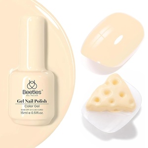Beetles Yellow Gel Polish – Lemon Chiffon 15ML/0.51Fl Oz, Pastel Yellow Gel Nail Polish, Soak Off UV LED Lamp Nails Art, Long-Lasting Manicure Salon DIY Home Bright Summer Nails(K – Creme Yellow | Soft Butter)