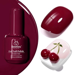 Beetles Yellow Gel Polish – Lemon Chiffon 15ML/0.51Fl Oz, Pastel Yellow Gel Nail Polish, Soak Off UV LED Lamp Nails Art, Long-Lasting Manicure Salon DIY Home Bright Summer Nails(C – Creme Red | Burgundy Red)