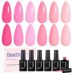 Beetles Yellow Gel Polish Set – Lemon Whisper Collecion, Butter Pastel Light Bright Yellow Gel Polish Set Colors UV LED Soak Off Nail for Manicure(0-0-0-Pink Love)