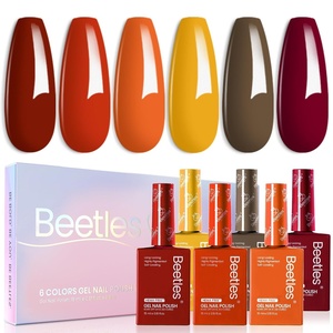 Beetles Yellow Gel Polish Set – Lemon Whisper Collecion, Butter Pastel Light Bright Yellow Gel Polish Set Colors UV LED Soak Off Nail for Manicure(Hema-free Autumn Dusk)