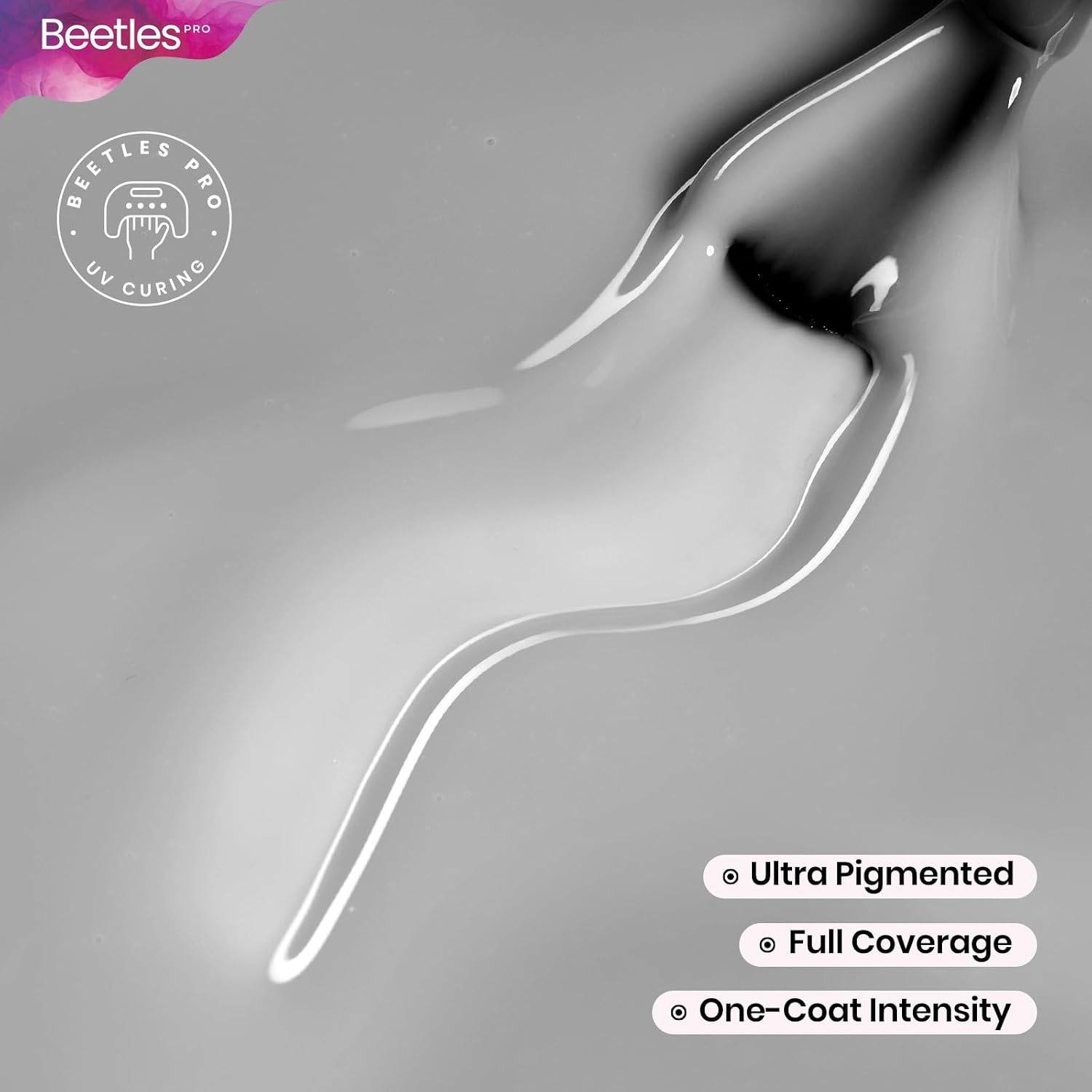 image:imageBeetles PRO White Gel Polish Craving Calm 20ml French White Gel Polish 4th of July Nails Professional Nail Tech Formula High Pigment Soak Off UV LED Long LastingN Creme Grey Zero Chill