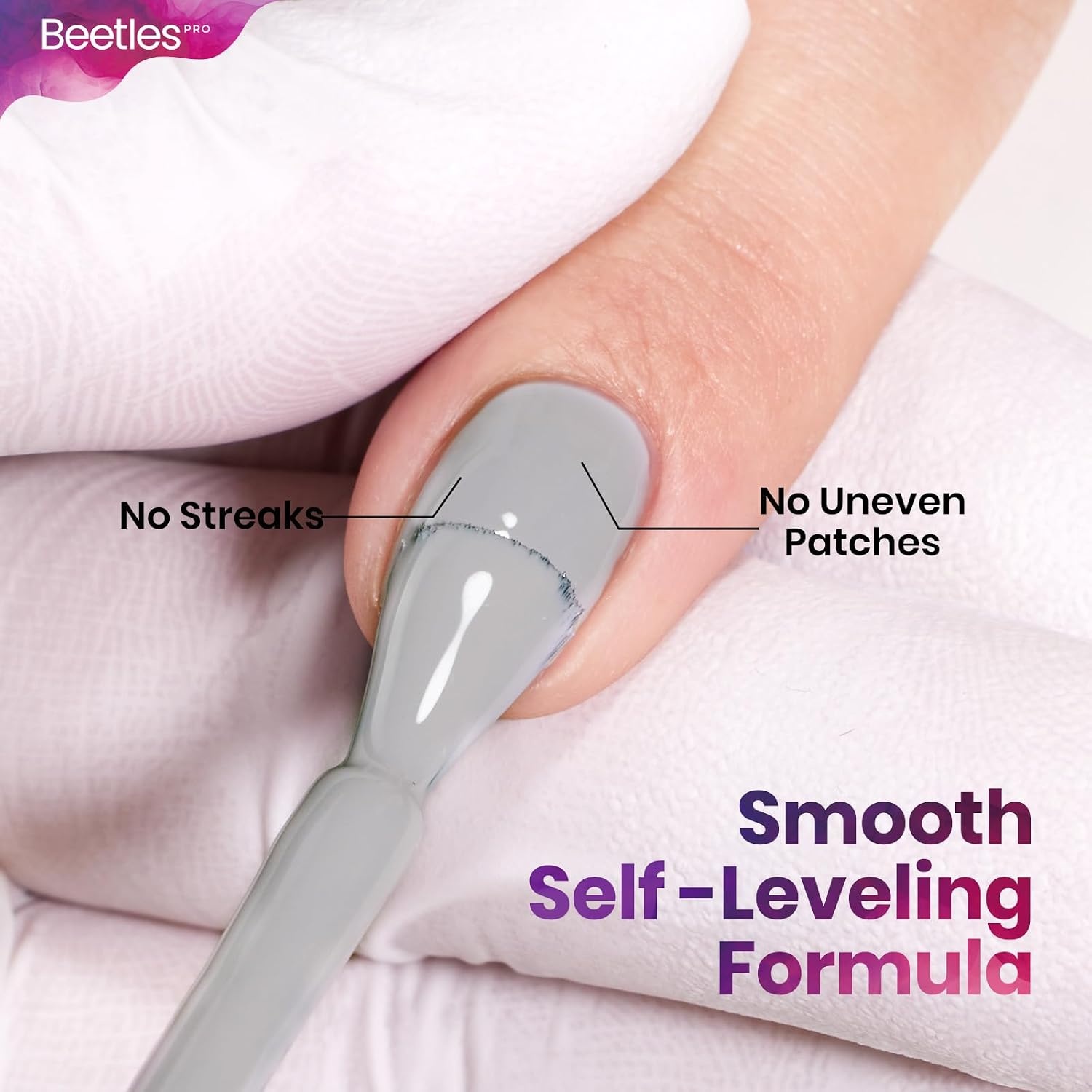 image:imageBeetles PRO White Gel Polish Craving Calm 20ml French White Gel Polish 4th of July Nails Professional Nail Tech Formula High Pigment Soak Off UV LED Long LastingN Creme Grey Zero Chill