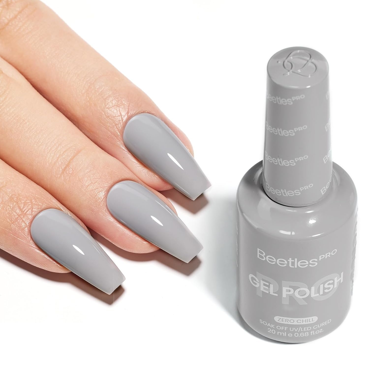 image:imageBeetles PRO White Gel Polish Craving Calm 20ml French White Gel Polish 4th of July Nails Professional Nail Tech Formula High Pigment Soak Off UV LED Long LastingN Creme Grey Zero Chill