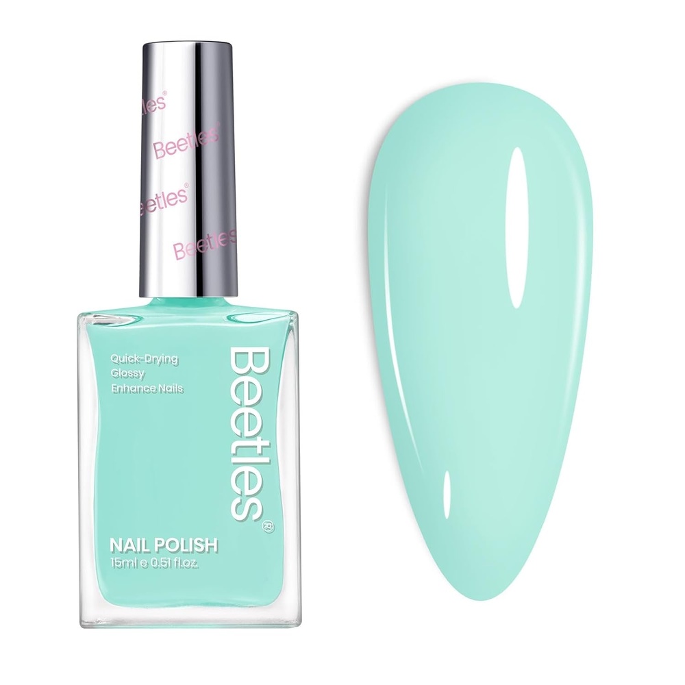 image:imageBeetles Blue Glitter Nail Polish  Cosmic Pulse Blue Nail Polish Quick Dry Shiny LongLasting Summer Nails Art Effect for Summer Salon  051Fl Oz15MLJelly Mint