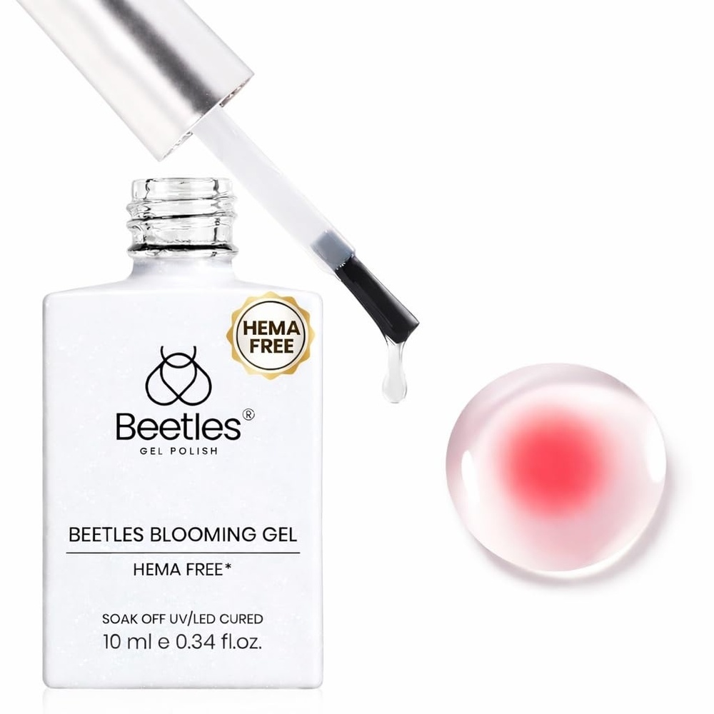 image:imageBeetles Burgundy Gel Polish Set  Berry Merlot 6 Colors Plum Gel Polish Cherry Mocha Red Glitter Dark Purple Wine Nails Color U V LED Soak Off Home DIY Manicure Nail SalonClear Hema Free Nail Blooming Gel 10ml
