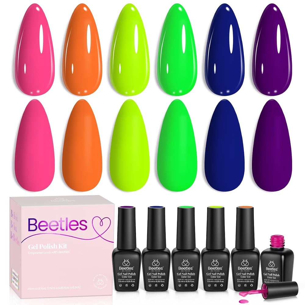 image:imageBeetles Burgundy Gel Polish Set  Berry Merlot 6 Colors Plum Gel Polish Cherry Mocha Red Glitter Dark Purple Wine Nails Color U V LED Soak Off Home DIY Manicure Nail SalonMulticolored