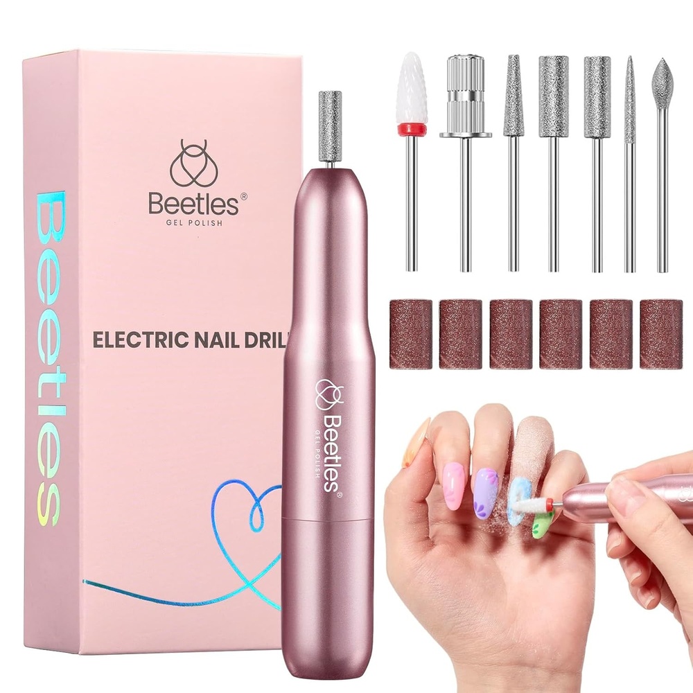 image:imageBeetles Electric Nail Drill Kit 7 Drill Bits 012000 RPM Portable Electric Nail File Machine for Gel Polish Removal Acrylic Dip Nails Cuticle Care Prep DIY Manicure Pedicure Tools at Home