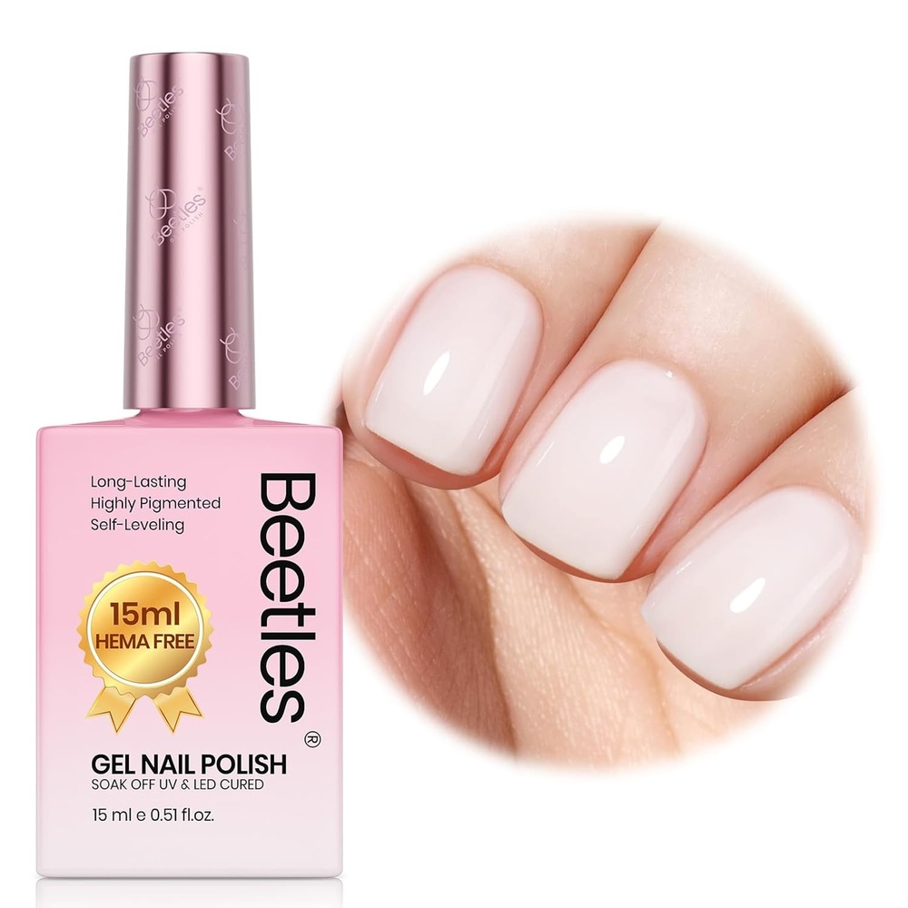 image:imageBeetles Green Teal Gel Nail Polish  HemaFree Turquoise Mint Green Soak Off Gel Polish Island Reverie for DIY Manicure Salon 05OzA  Sheer White  Vanila Milkshake