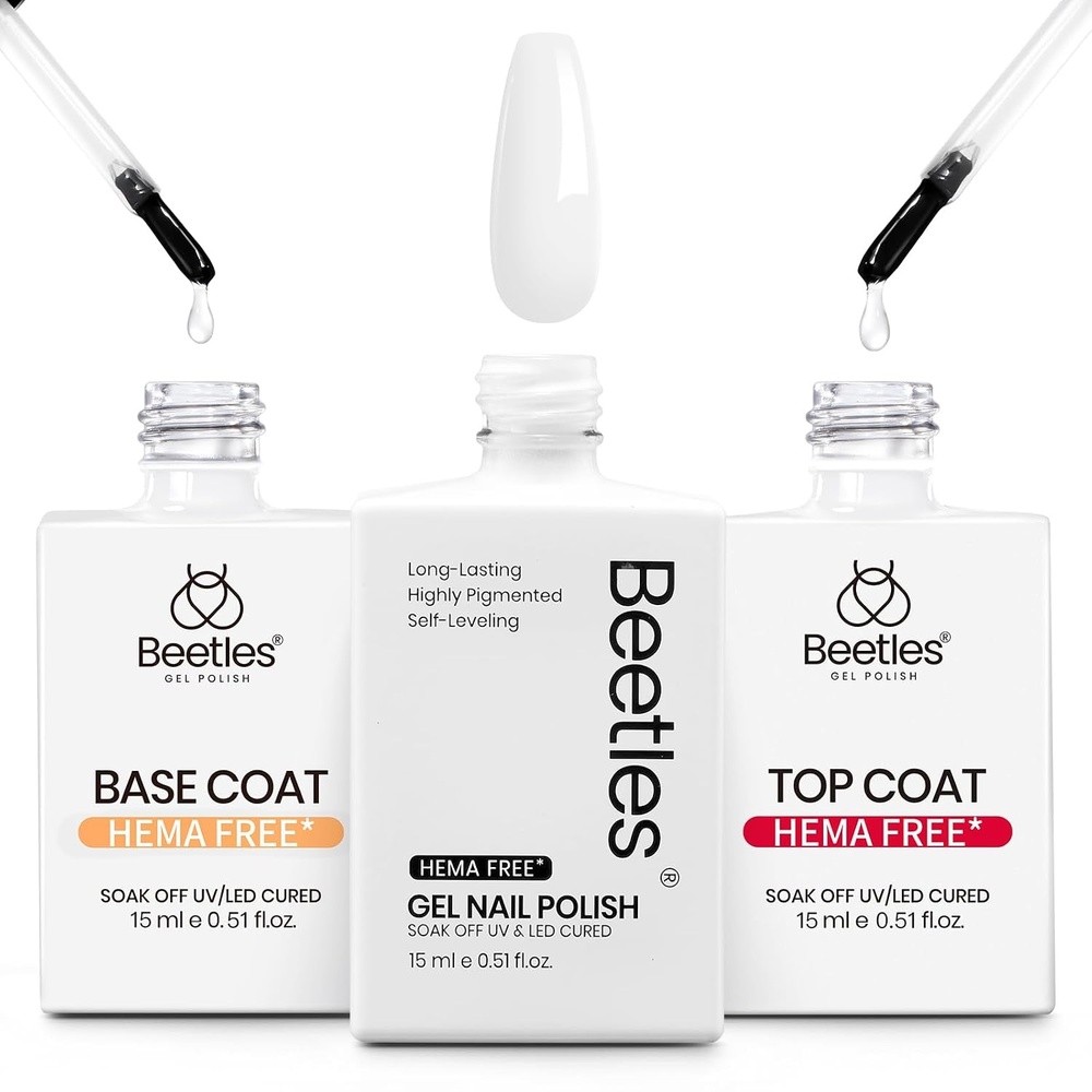 image:imageBeetles Odorless Liquid Latex for Nails 15ml  White Latex Nail Polish Barrier Peel Off Cuticle Guard for Gel Polish Protector Fingers Air Dry Nail Art Cuticle Protectors with Stick Gifts for WomenZClear HEMA Free Gel Polish Kit