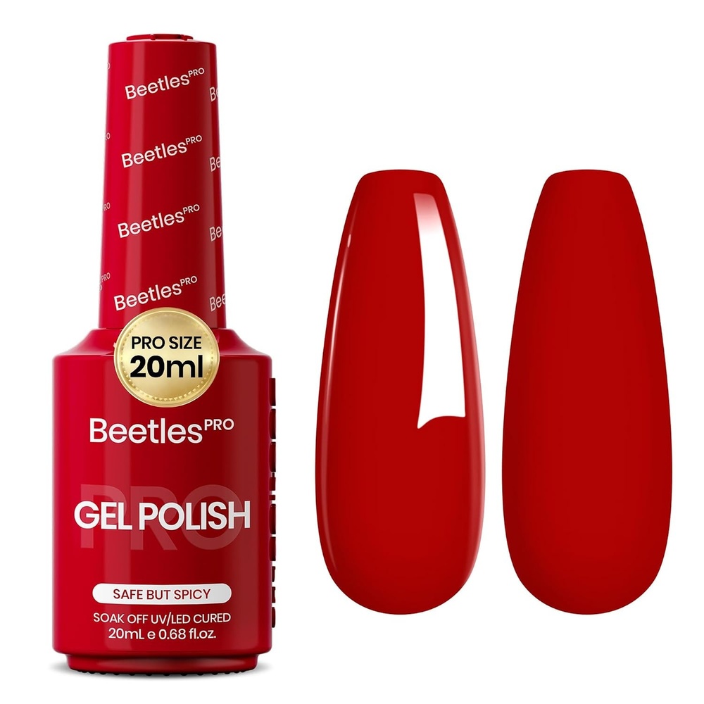 image:imageBeetles PRO White Gel Polish  Craving Calm 20ml French White Gel Polish 4th of July Nails Professional Nail Tech Formula High Pigment Soak Off UV LED Long LastingC  Creme Red  Safe but Spicy