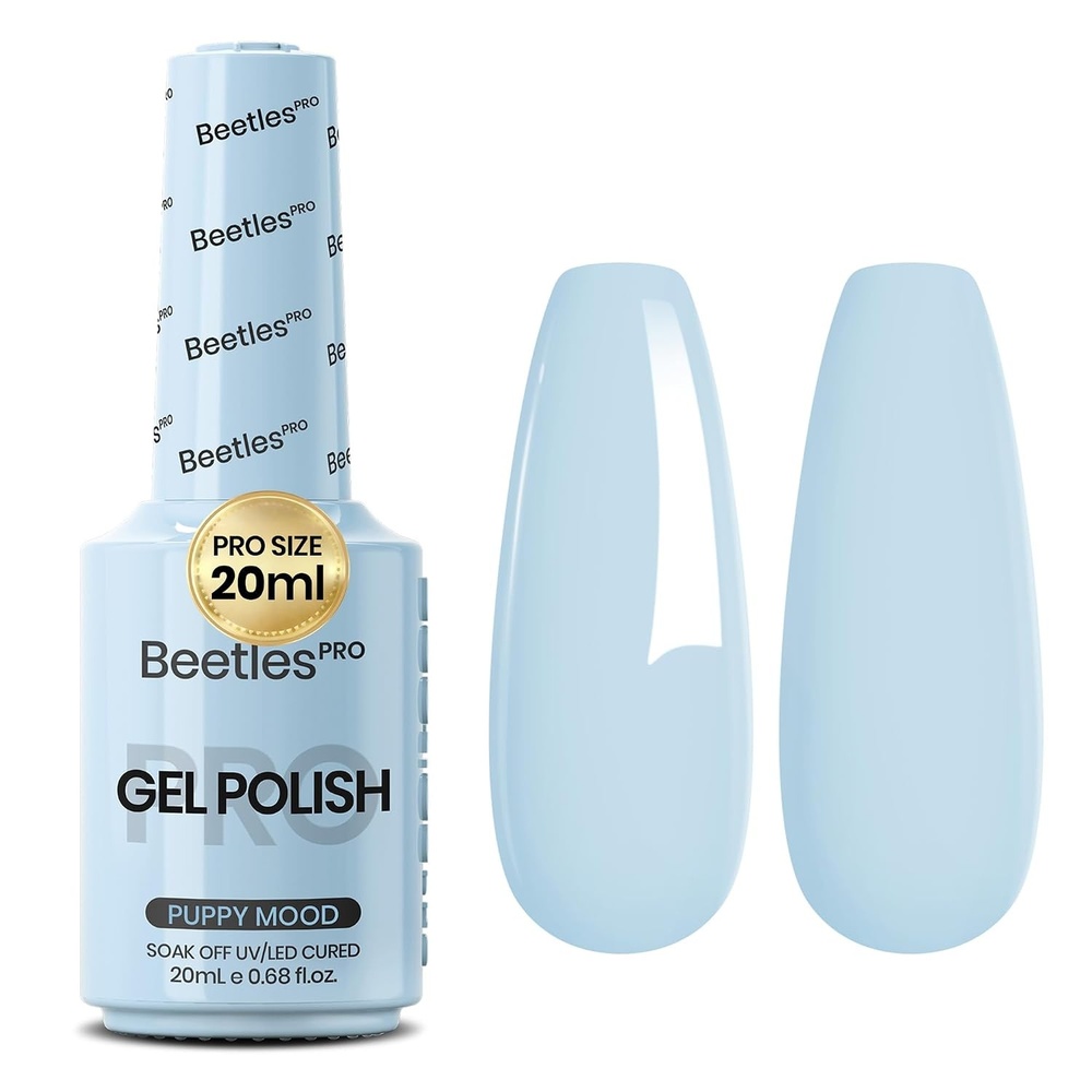 image:imageBeetles PRO White Gel Polish  Craving Calm 20ml French White Gel Polish 4th of July Nails Professional Nail Tech Formula High Pigment Soak Off UV LED Long LastingD  Creme Blue  PUPPY MOOD
