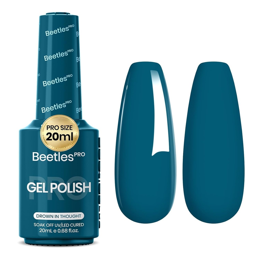 image:imageBeetles PRO White Gel Polish  Craving Calm 20ml French White Gel Polish 4th of July Nails Professional Nail Tech Formula High Pigment Soak Off UV LED Long LastingH  Creme Green  Drown in Thought