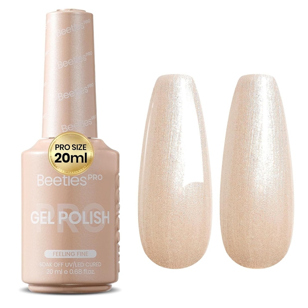 image:imageBeetles PRO White Gel Polish  Craving Calm 20ml French White Gel Polish 4th of July Nails Professional Nail Tech Formula High Pigment Soak Off UV LED Long LastingL  Creme Gold  Feeling Fine