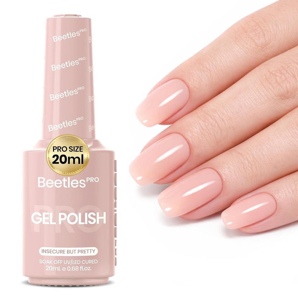 image:imageBeetles PRO White Gel Polish  Craving Calm 20ml French White Gel Polish 4th of July Nails Professional Nail Tech Formula High Pigment Soak Off UV LED Long LastingB  Creme Pink  Insecure but Pretty