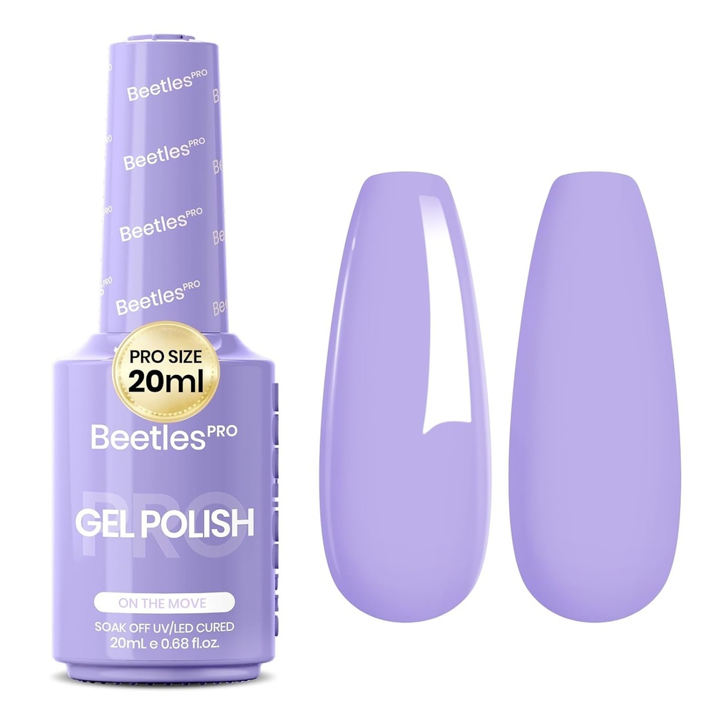 image:imageBeetles PRO White Gel Polish  Craving Calm 20ml French White Gel Polish 4th of July Nails Professional Nail Tech Formula High Pigment Soak Off UV LED Long LastingJ  Creme Purple  On The Move