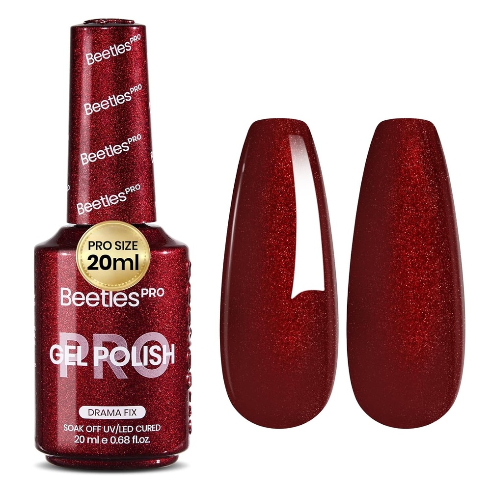 image:imageBeetles PRO White Gel Polish  Craving Calm 20ml French White Gel Polish 4th of July Nails Professional Nail Tech Formula High Pigment Soak Off UV LED Long LastingC  Creme Red  Drama Fix
