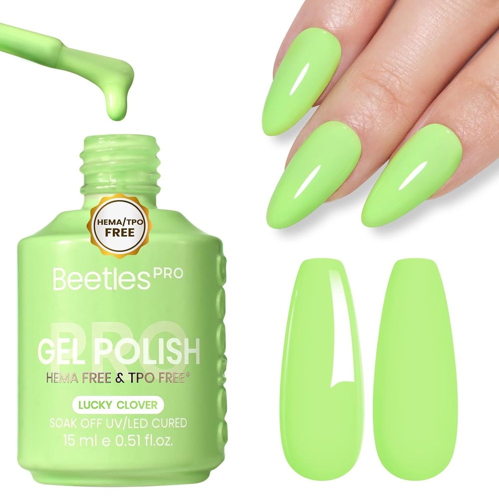 image:imageBeetles PRO Yellow Gel Polish  Chamomile Light HEMAFree amp TPOFREE 15ml Bright Lemon Yellow Color Gel Polish Summer UV LED Soak Off Gel for Salon amp Home UseH  Creme Green  Mojito Mint
