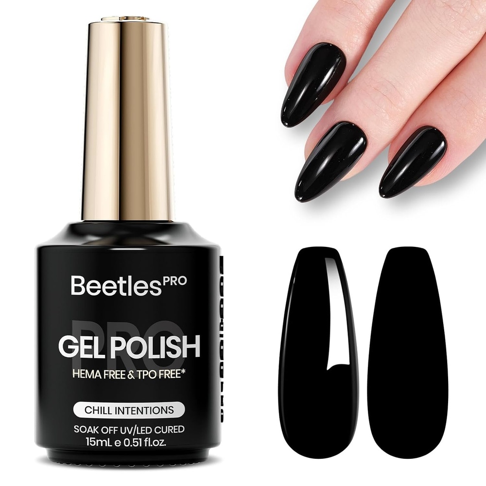 image:imageBeetles PRO Yellow Gel Polish  Chamomile Light HEMAFree amp TPOFREE 15ml Bright Lemon Yellow Color Gel Polish Summer UV LED Soak Off Gel for Salon amp Home UseG  Creme Black  Chill Intentions