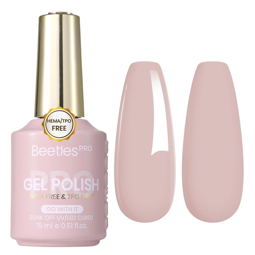 image:imageBeetles PRO Yellow Gel Polish  Chamomile Light HEMAFree amp TPOFREE 15ml Bright Lemon Yellow Color Gel Polish Summer UV LED Soak Off Gel for Salon amp Home UseB  Creme Pink  Go With It
