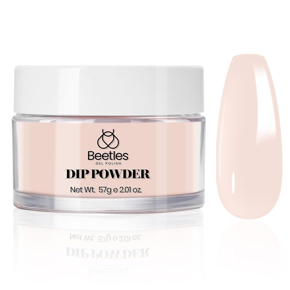 image:imageBeetles Pink Dip Powder Barely Color 25g Dipping Nail Art Starter Manicure DIY Home Salon Long Lasting Nail Design No Nail Lamp Needed Summer Gift for Women57g Oat Milk