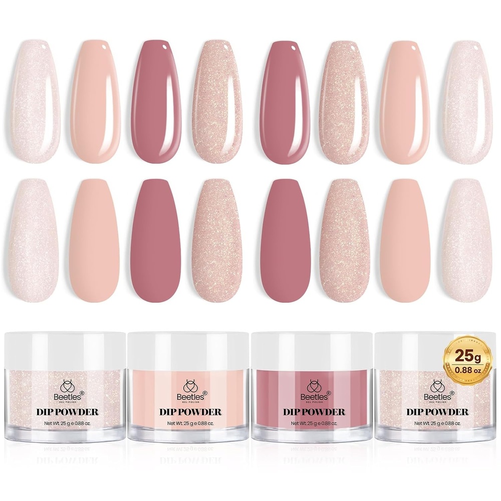 image:imageBeetles Pink Dip Powder Nail Kit 6 Color Nude Pink Brown Dip Nails Powder Starter Kit All Season Nail Dip Powder Kit No Need Nail Lamp DIY Salon at Home Summer Gift for WomenSoft Moments