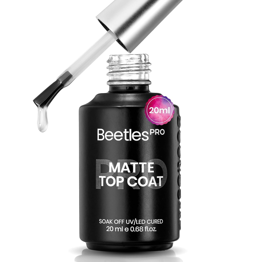 image:imageBeetles Pro Gel Base Coat 20ml Each HemaFree amp SelfLeveling LongLasting to 28 Days  SoakOff Gel for LEDU V Lamps Professional Salon Manicure0220ml matte top coat