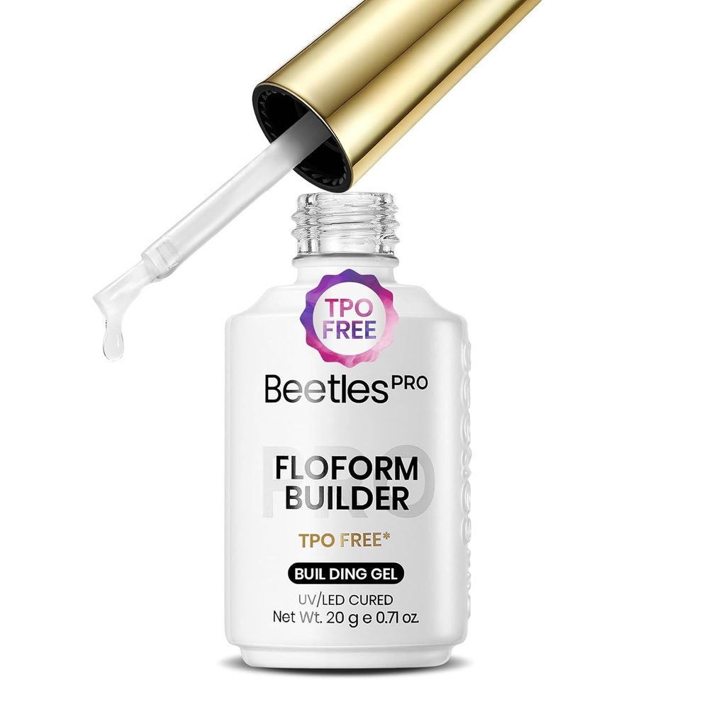 image:imageBeetles Pro Gel Base Coat 20ml Each HemaFree amp SelfLeveling LongLasting to 28 Days  SoakOff Gel for LEDU V Lamps Professional Salon Manicure20ml Pro Floform Building Gel