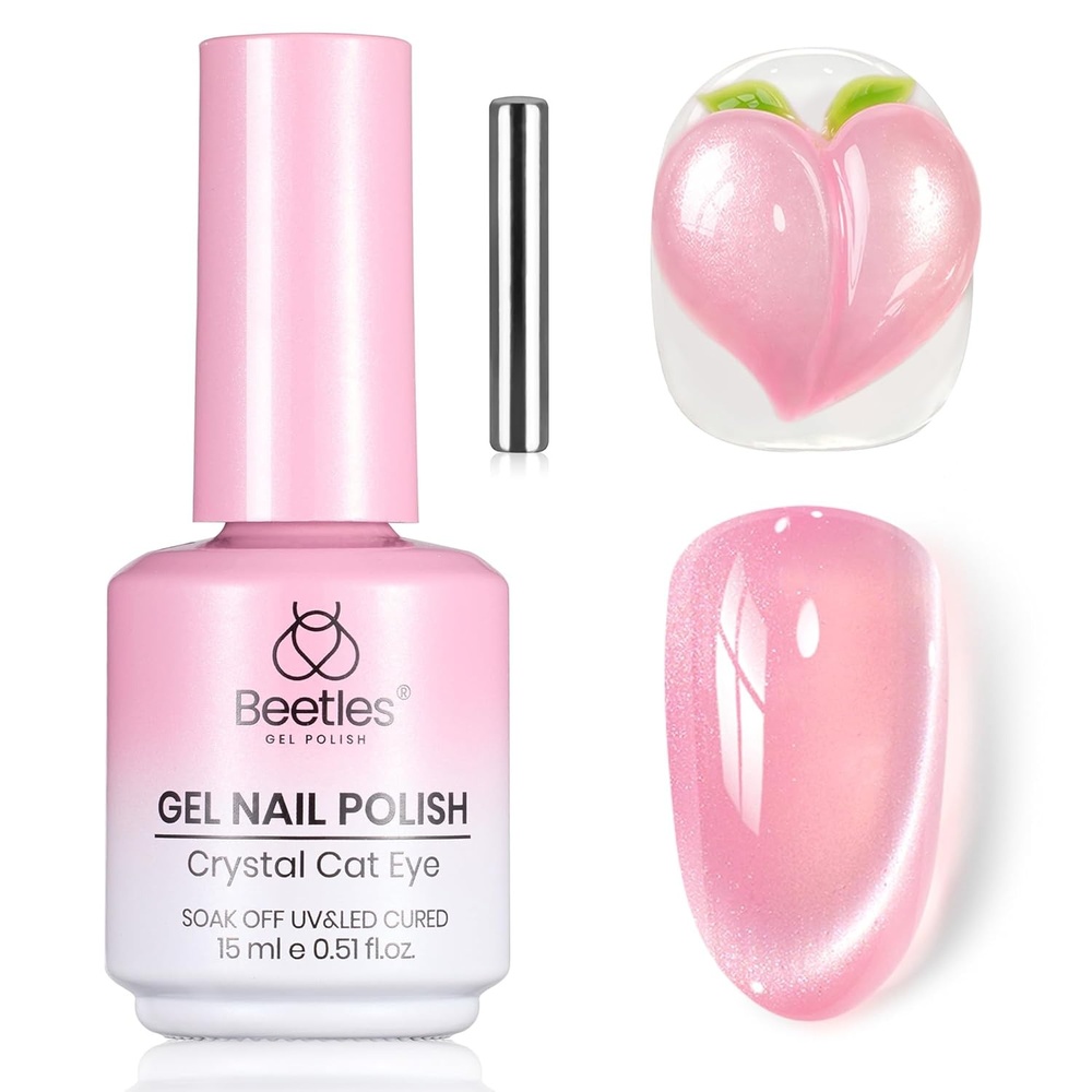 image:imageBeetles White Gel Nail Polish15 ml Shimmer Glitter Milky White Gel Nail Polish Soak Off UVLED Lamp Nail Art Manicure Salon DIY for French Nail Home Gift for Women GirlsB  Glassy Pink  Peachy Whimsy