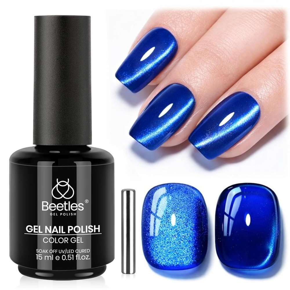 image:imageBeetles White Gel Nail Polish15 ml Shimmer Glitter Milky White Gel Nail Polish Soak Off UVLED Lamp Nail Art Manicure Salon DIY for French Nail Home Gift for Women GirlsD  Glassy Blue  Navy Blue