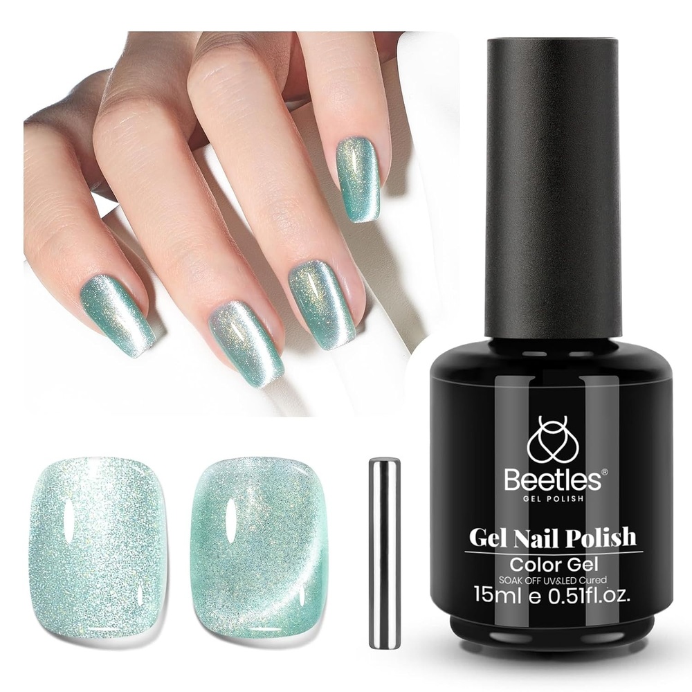 image:imageBeetles White Gel Nail Polish15 ml Shimmer Glitter Milky White Gel Nail Polish Soak Off UVLED Lamp Nail Art Manicure Salon DIY for French Nail Home Gift for Women GirlsD  Velvet Blue  Mint Stardust