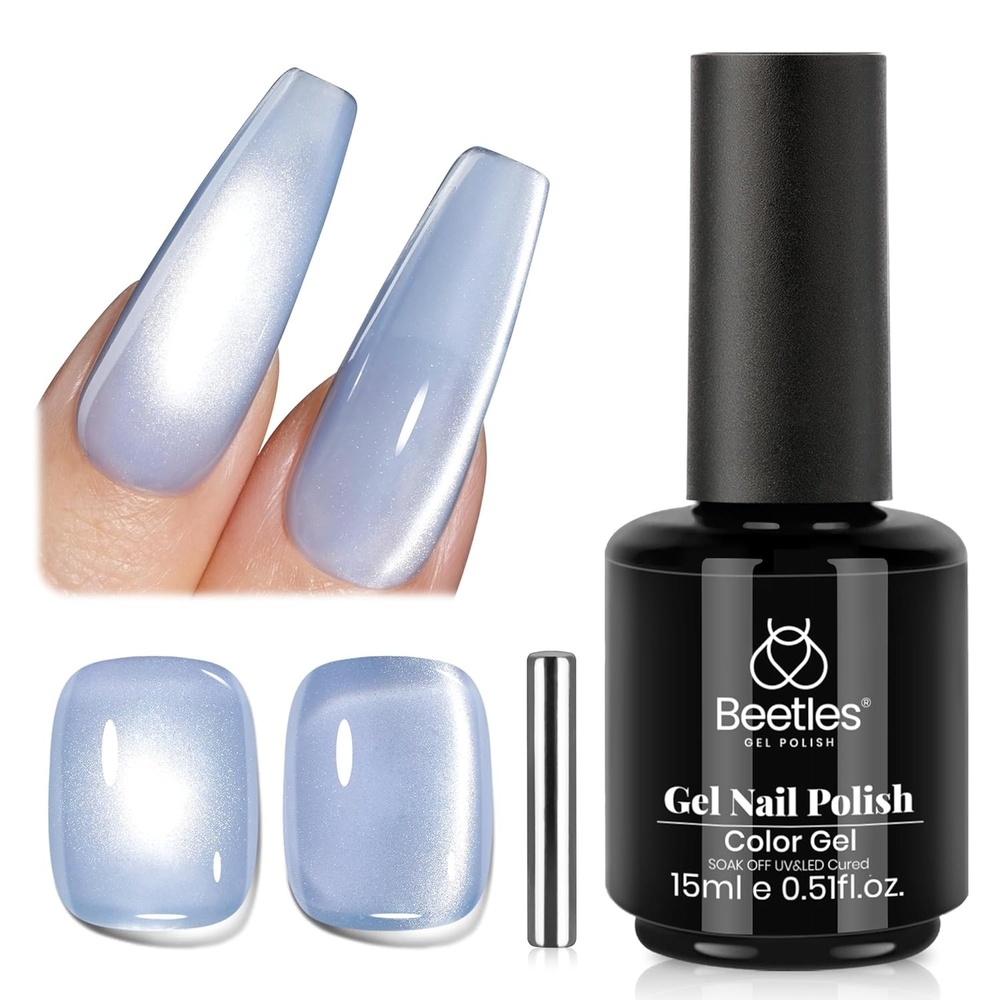 image:imageBeetles White Gel Nail Polish15 ml Shimmer Glitter Milky White Gel Nail Polish Soak Off UVLED Lamp Nail Art Manicure Salon DIY for French Nail Home Gift for Women GirlsF  Velvet Silver  Frosted Galaxy