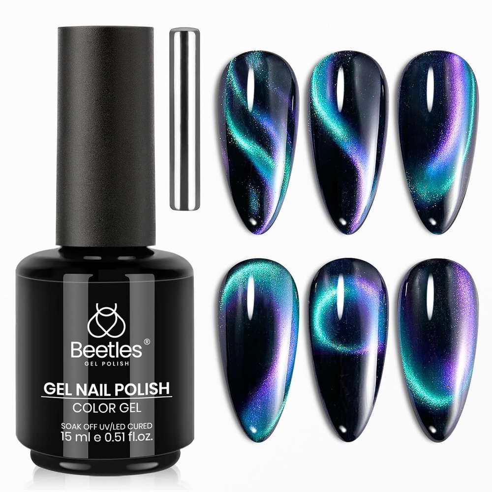 image:imageBeetles White Gel Nail Polish15 ml Shimmer Glitter Milky White Gel Nail Polish Soak Off UVLED Lamp Nail Art Manicure Salon DIY for French Nail Home Gift for Women GirlsD  Velvet Blue  Deep Sea Aurora