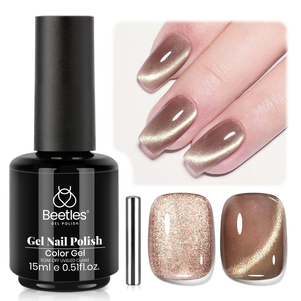 image:imageBeetles White Gel Nail Polish15 ml Shimmer Glitter Milky White Gel Nail Polish Soak Off UVLED Lamp Nail Art Manicure Salon DIY for French Nail Home Gift for Women GirlsI  Velvet Brown  Velvet Cinnamon