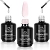 3 Pcs 15ml top base coat & pink color gel