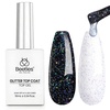 Iridescent Silver Mix Glitter Top Coat
