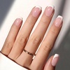 1-S Square White French in Pink Base