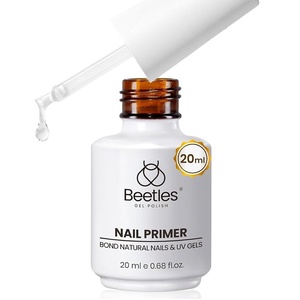 Beetles 20ml Nail Primer for Gel Nail Polish, Hema Free Dehydrator and Primer Bond Acid-Free Fast for Acrylic & UV Gel Gift for Women(0-1-20ml Nail Primer)