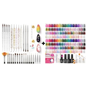 Beetles 31pcs Nail Art Brushes, Nail Art Pens, Dotting Tool & Fall Nail Fest Gel Nail Polish Set – Nail Nook 119 PCS 100 Colors Gel