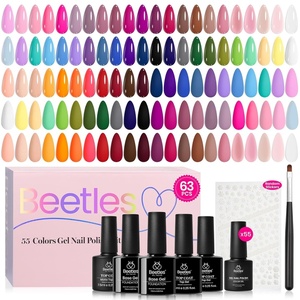 Beetles 69 Pcs Gel Nail Polish Kit with U V Light – 35 Colors Gel Polish Nail Kit with with Base & Glossy Top Coat Soak Off DIY Salon Beginner-friendly Manicure Nails Stuff Gifts for Women(0-Vibrarnt Holiday Collection)