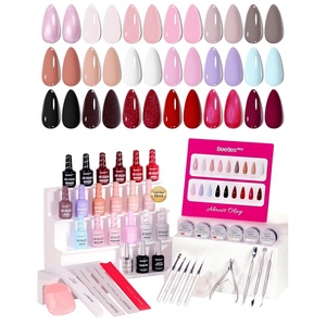 Beetles Brown Gel Polish Set – Midnight Serenity HEMA-FREE Gel Polish Set, 6 Colors 15ML Full Size Mocha Brown Wine Plum Shades, Salon-Quality Long Lasting Soak Off UV LED Nail Gel with Swatch Card(Almost Okay)