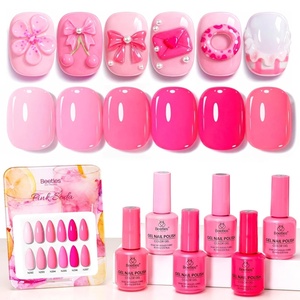 Beetles Brown Gel Polish Set – Midnight Serenity HEMA-FREE Gel Polish Set, 6 Colors 15ML Full Size Mocha Brown Wine Plum Shades, Salon-Quality Long Lasting Soak Off UV LED Nail Gel with Swatch Card(Summer Heartbeat)