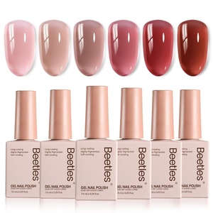 Beetles Burgundy Gel Polish Set – Berry Merlot 6 Colors Plum Gel Polish, Cherry Mocha Red Glitter Dark Purple Wine Nails Color, U V LED Soak Off Home DIY Manicure Nail Salon(0-0-Tender Years)
