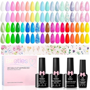 Beetles Cat Eye Gel Nail Polish Set – 20 Colors Gel Polish Nail Set Burgundy Brown Green Nail Polish Glitter Pearl Manicure with Base Coat Matte & Top Coat Soak Off Gift for Women(Impressionist Garden)