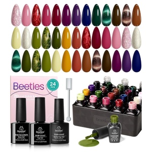 Beetles Cat Eye Gel Nail Polish Set – 20 Colors Gel Polish Nail Set Burgundy Brown Green Nail Polish Glitter Pearl Manicure with Base Coat Matte & Top Coat Soak Off Gift for Women(0-0 20 Colors Urban Elegance)