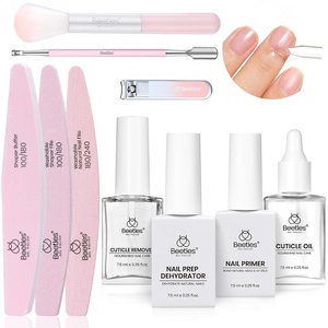 Beetles Cuticle Pusher Dual Ended Cuticle Remover with Round End Push Back Cuticles Fork End Remove Lifted Cuticles Nail Prep Tool Stainless Steel Pink Two in One Dead Skin Nail Scraper(10pcs Manicure Kit)