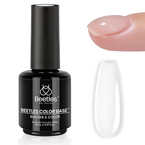 Beetles Gel Base Coat for Nails 15ml, HEMA Free TPO Free Base Gel Polish, UV LED Soak Off, Long Lasting No Lift Nail Primer, Nail Strengthening Base for Gel Manicure(0.51 fl.oz)