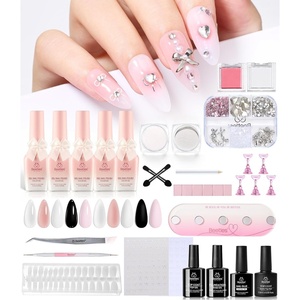 Beetles Gel Nail Polish Set, Advanced Trend Gel Polish Kit with Chrome Nail Powder Beetles X DIY nail All You Need CoquetteNails Balletcore Manicure Kit Gift for Women Girls