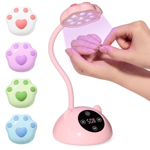 Beetles Gooseneck Flash Cure Nail Lamp, 36 mW/cm² Cordless UV Nail Lamp Rechargeable 2000mAh Meowgic StrawPurr UV Light for Gel Nails Press on Nails Tips Glue Dryer Smart Sensor DIY Mini Curing Lamps(1-Pink Meowgic StrawPurr Mini UV Nail Lamp)