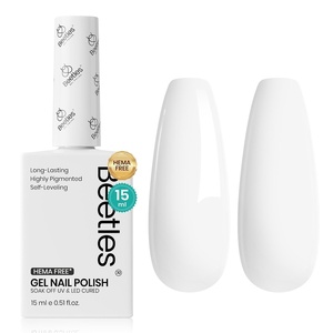 Beetles Green Teal Gel Nail Polish – Hema-Free Turquoise Mint Green Soak Off Gel Polish Island Reverie for DIY Manicure Salon 0.5Oz(A – Creme White | Hema Free White Rhythm)
